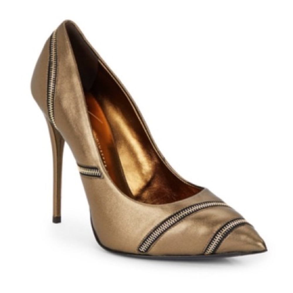 Giuseppe Zanotti Yvette Zipper Pump, Bronze